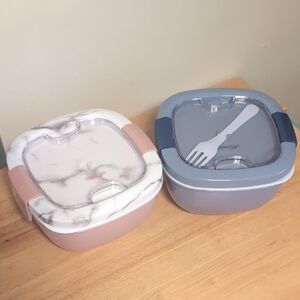 Bentgo Lunch Box Set - Pink and Gray